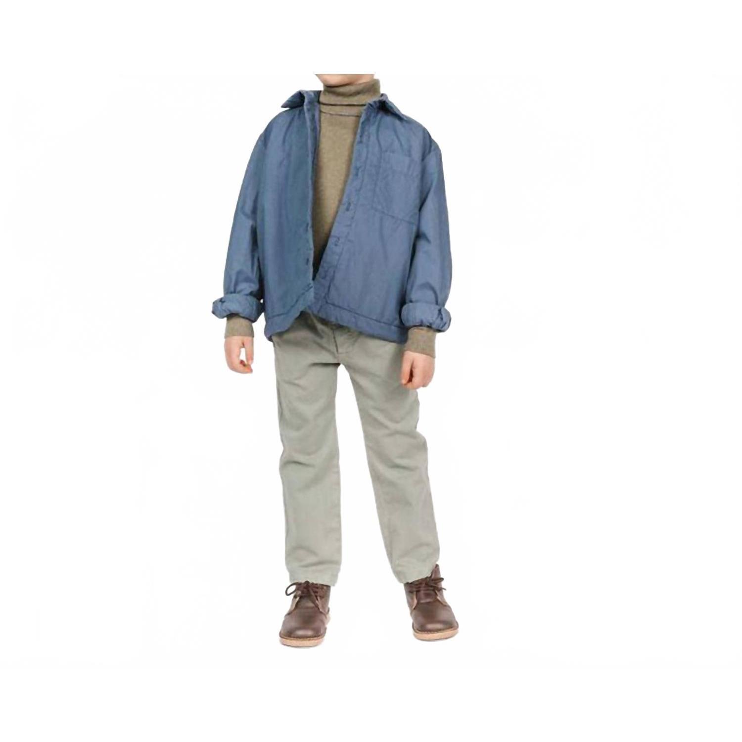 New Morley Taron Padded Boy Shirt In China Blue
